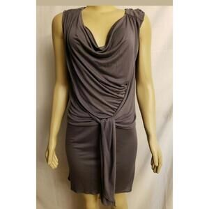 DEVELOPMENT SEXY GRAY TIES FONT 100% TENCEL Women’s DRESS Size XS NWT!